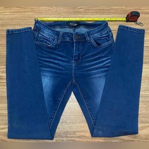 Wax skinny jeans, stretchy material, size 3